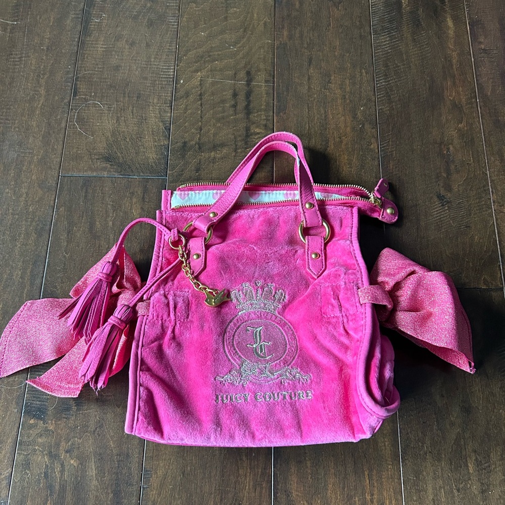 Juicy Couture Fuchsia Tote with Tassels